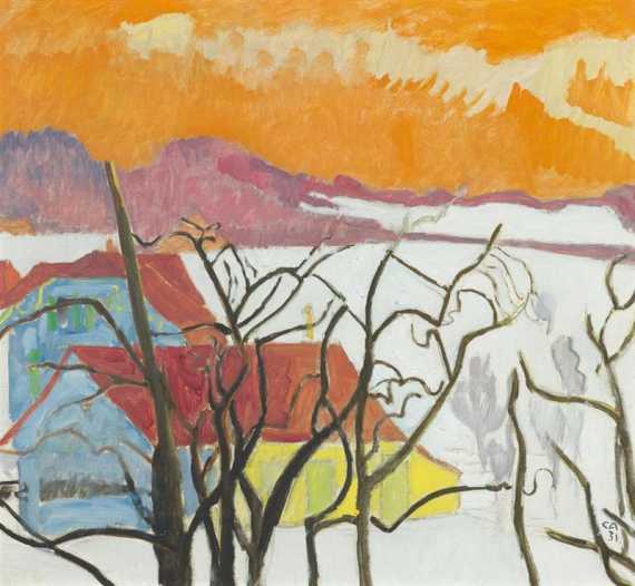 Appraisal: AMIET CUNO Solothurn - Oschwand Oschwand in Winter Oil on