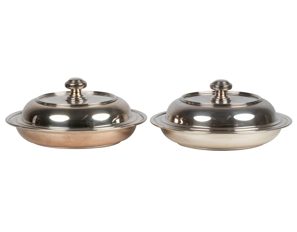 Appraisal: PAIR OF TIFFANY CO STERLING COVERED ENTREES - with maker's