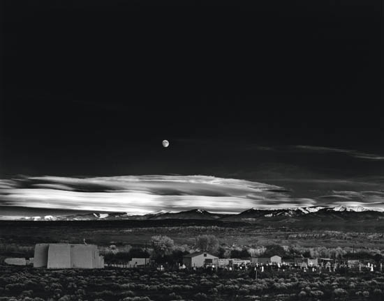 Appraisal: ADAMS ANSEL - Moonrise Hernandez New Mexico Silver print x