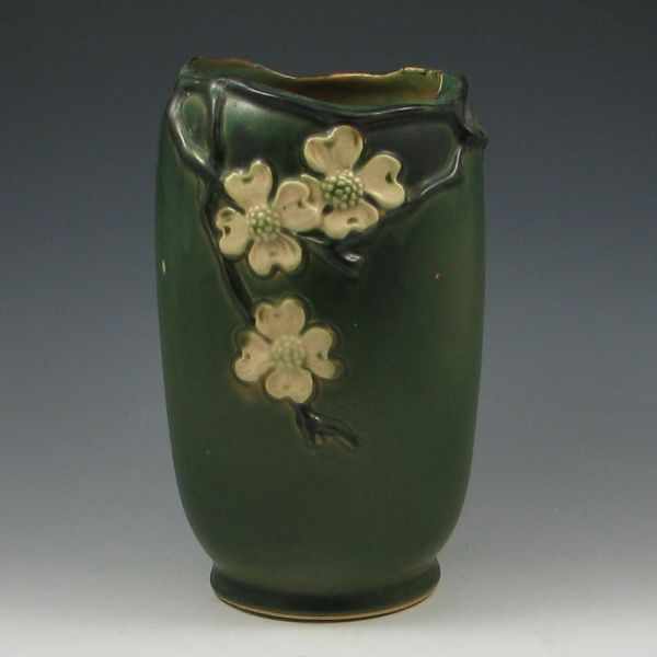 Appraisal: Rosewood Dogwood '' Vase green marked - '' ''h two