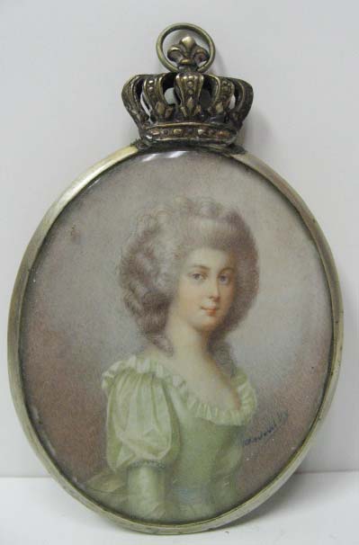 Appraisal: A L E th C Portrait Miniature of a lady