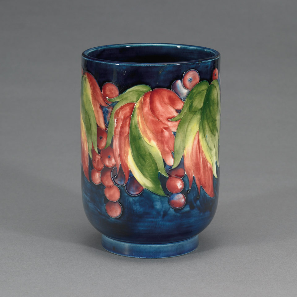 Appraisal: Moorcroft Grape and Leaf Vase c impressed marks late circular