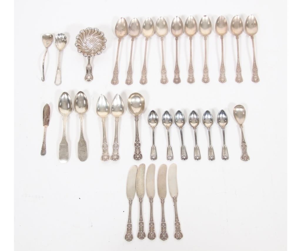 Appraisal: Sterling silver flatware in a variation of the Kings pattern