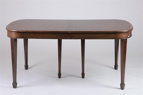 Appraisal: FEDERAL STYLE EXTENDING DINING TABLE th century mahogany with two