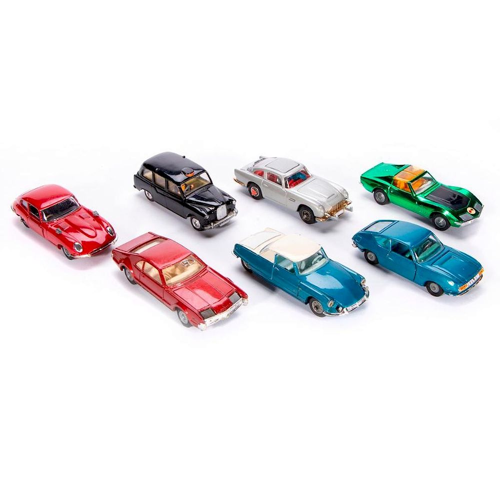 Appraisal: Seven Corgi toy cars Seven Corgi Toys model cars largest