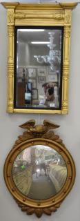 Appraisal: Two mirrors including Federal mirror with gilt frame and bullseye