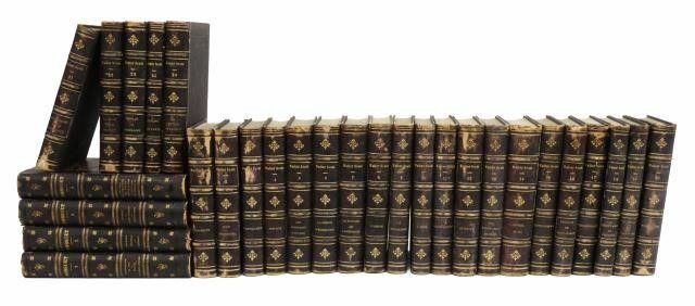 Appraisal: lot of French library shelf books late th c many