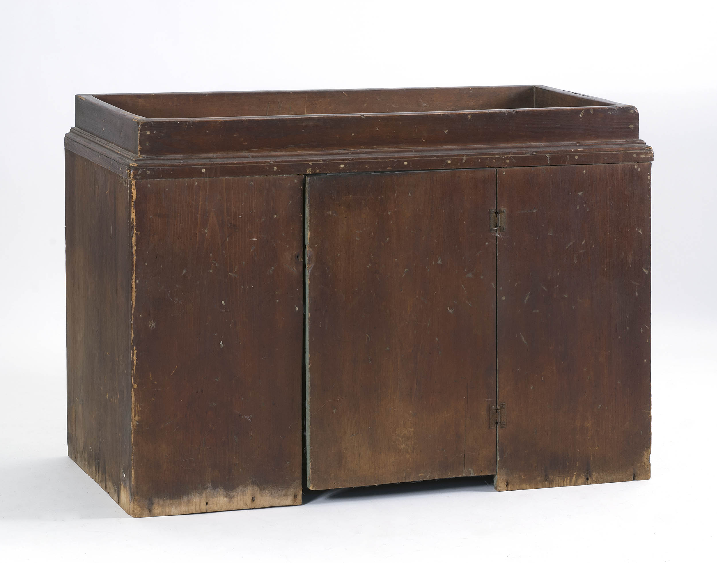 Appraisal: LATE TH CENTURY DRY SINK in pine under brown finish