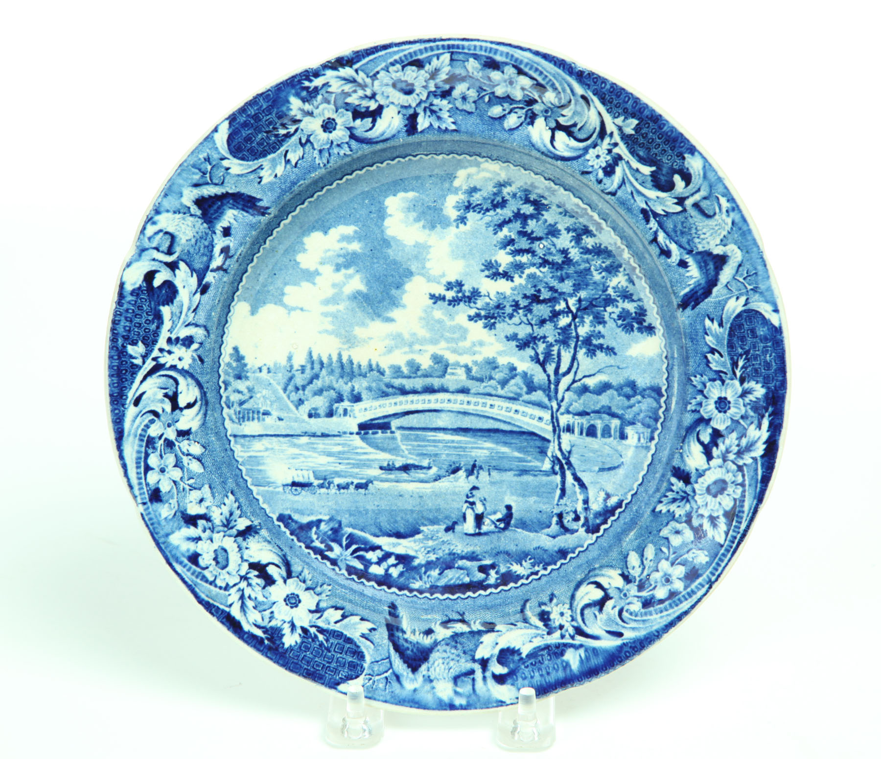 Appraisal: HISTORICAL BLUE STAFFORDSHIRE PLATE England nd quarter- th century Upper