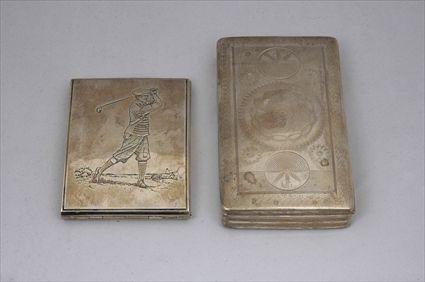 Appraisal: KERR PRESENTATION SILVER CIGARETTE CASE AND A DUTCH SILVER TOBACCO