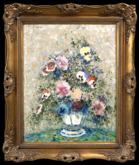 Appraisal: Andre Gisson French b Still Life of Flowers in a