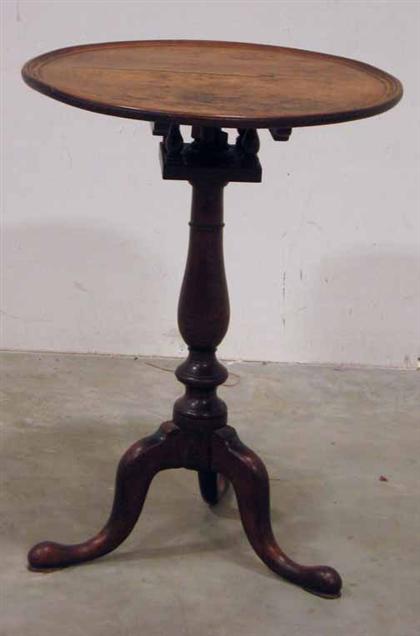 Appraisal: Queen Anne walnut candlestand pennsylvania th century H in DIa