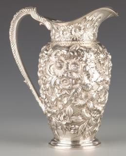 Appraisal: Kirk Sterling Repousse Water Pitcher S Kirk and Son sterling