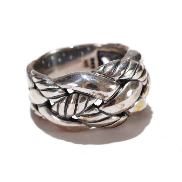 Appraisal: David Yurman Woven Cable sterling silver ring Size