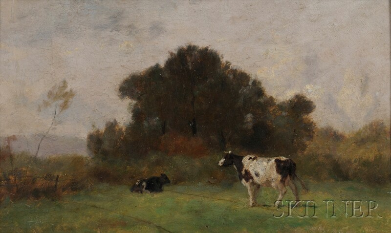 Appraisal: Jean Pezous French - Cows in a Summer Field Signed