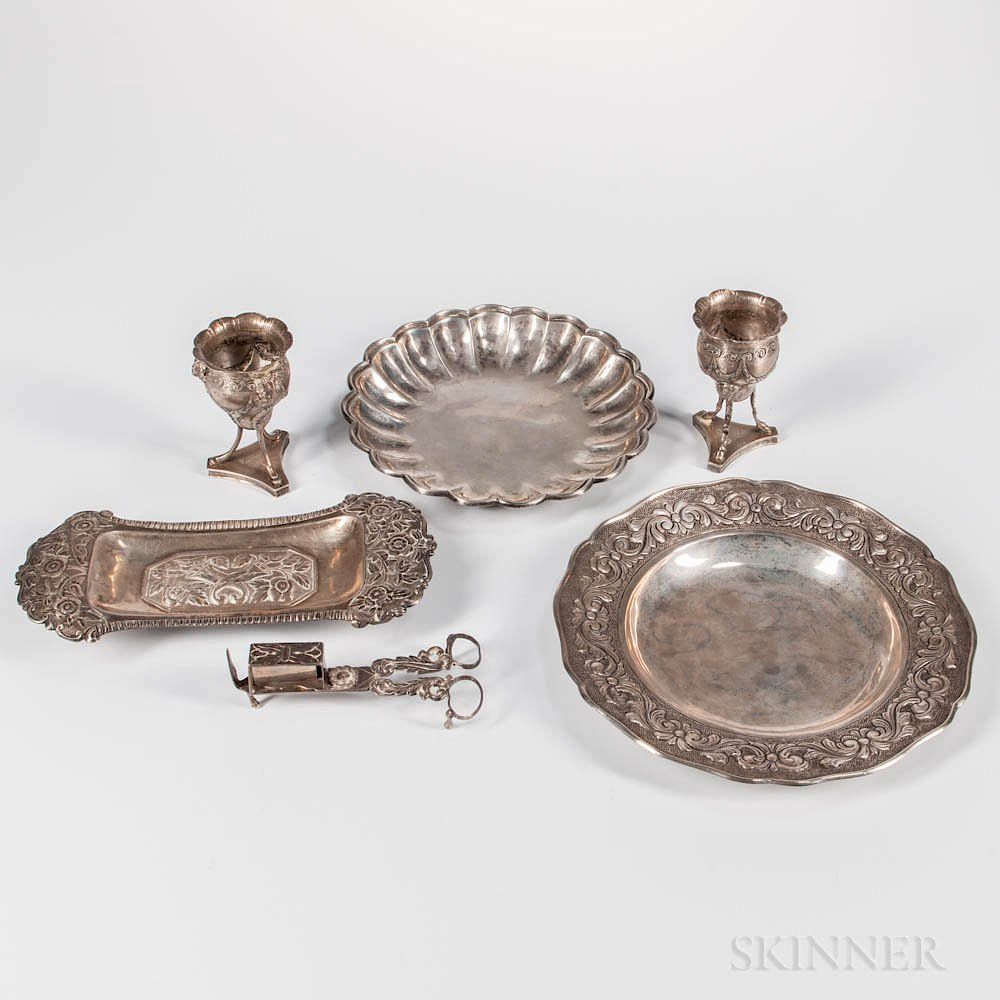 Appraisal: Five Pieces of Silver Tableware Five Pieces of Silver Tableware