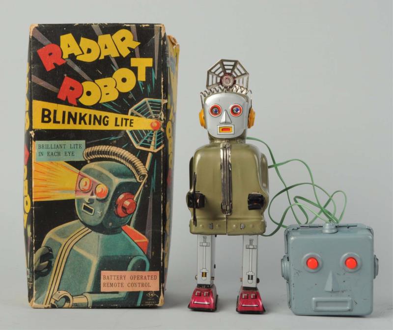 Appraisal: Japanese Tin Litho Radar Robot O B Battery - operated