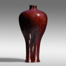 Appraisal: Ernest Chaplet VASE France c oxblood glazed porcelain h dia