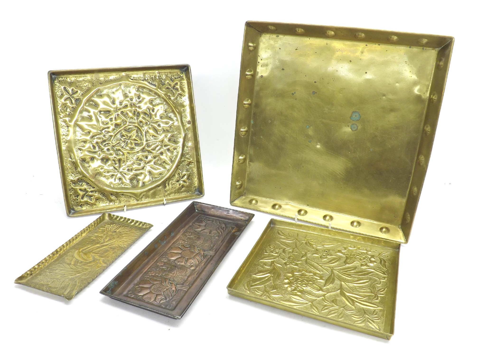 Appraisal: Keswick School of Industrial Arts - two marked brass trays