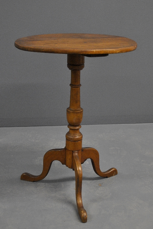 Appraisal: - Queen Anne cherry candle stand c h top dia