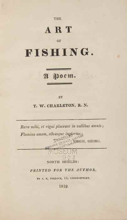 Appraisal: Charleton T W The Art of Fishing A Poem only