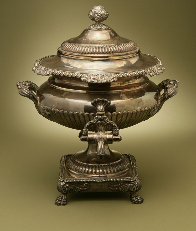 Appraisal: A Matthew Boulton Sheffield plate hot water urn A Matthew