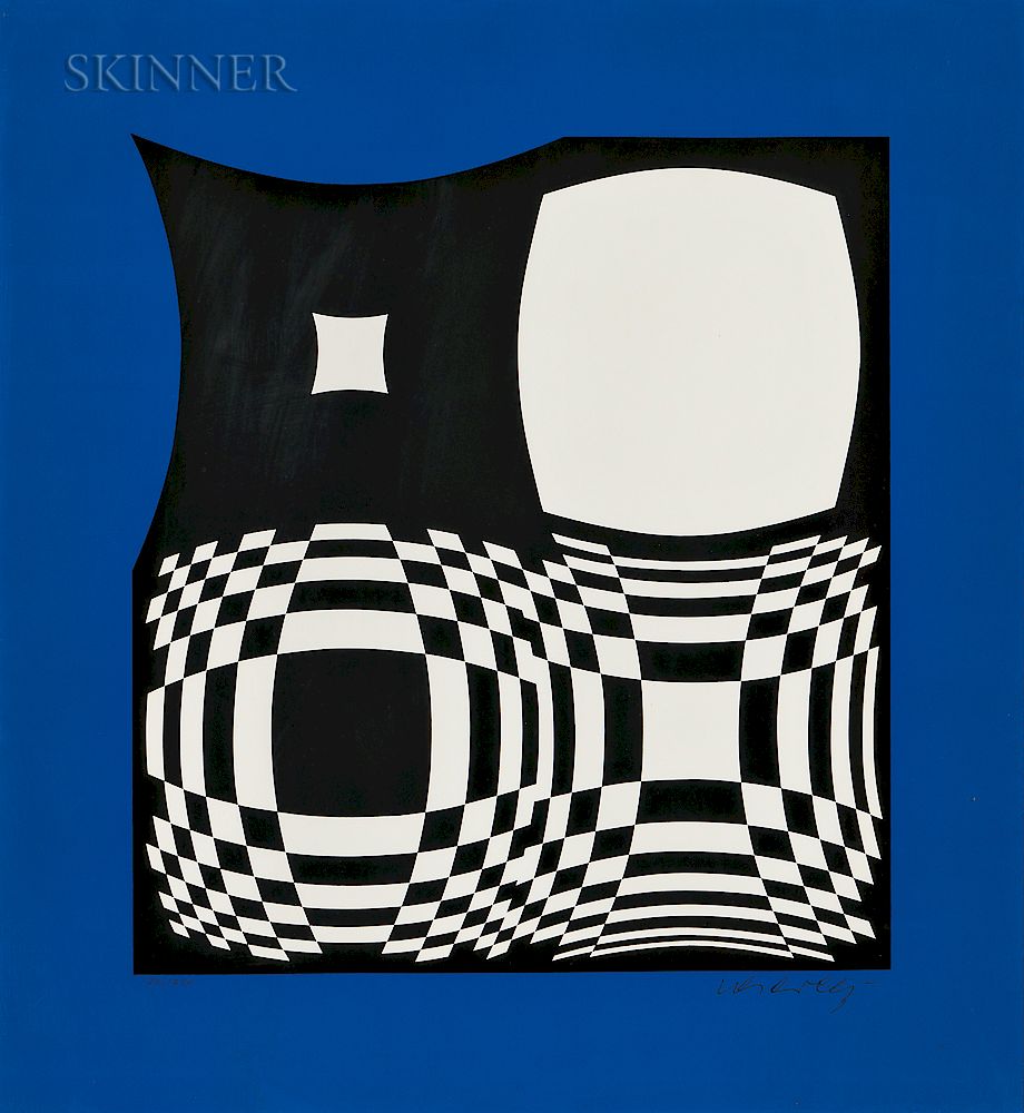 Appraisal: Victor Vasarely Hungarian French - Untitled Victor Vasarely Hungarian French