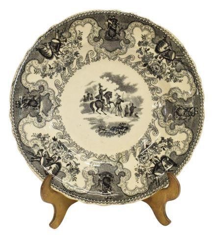 Appraisal: Scarce English Staffordshire small plate in the Texian Campaigne pattern