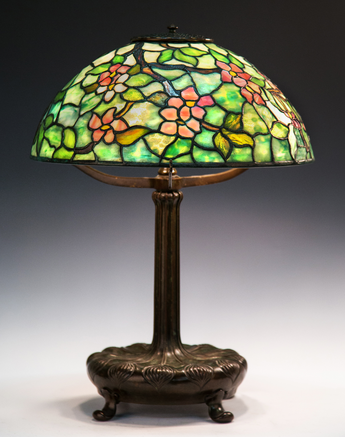 Appraisal: Tiffany Studios New York Apple Blossom Lamp Early th century