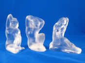 Appraisal: Three Lalique glass naked female figures one a mermaid each