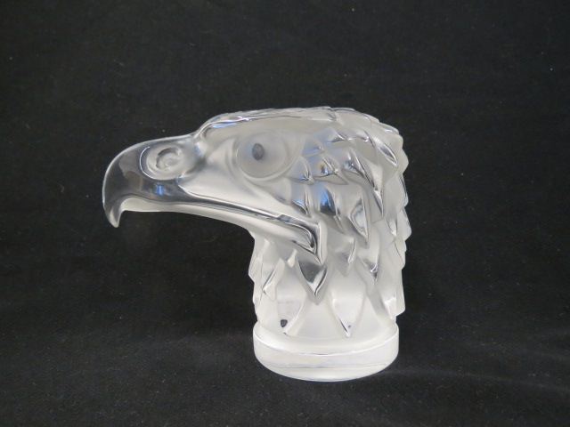 Appraisal: Lalique Crystal Figural Car Mascot or HoodOrnament of a falcon's