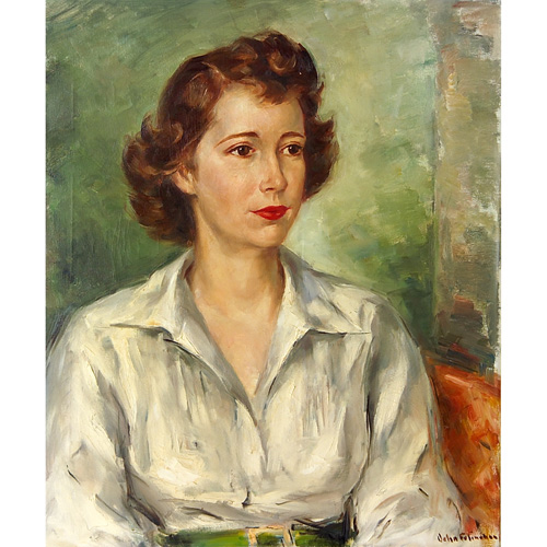 Appraisal: John Folinsbee American - Portrait of Marguerite oil on canvas