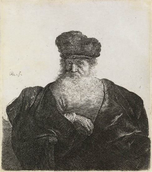 Appraisal: REMBRANDT VAN RIJN Old Man with Beard Fur Cap and