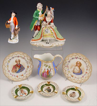 Appraisal: PIECE ESTATE COLLECTION OF SEVRES DRESDEN AND LIMOGES Carl Thieme