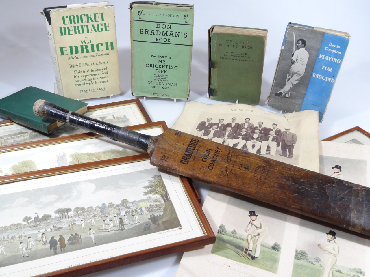 Appraisal: Various cricketing ephemera items etc to include a Colin Cowdrey