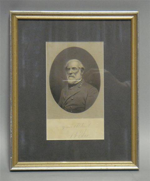 Appraisal: SIGNED FRAMED ENGRAVING OF ROBERT E LEE h w d