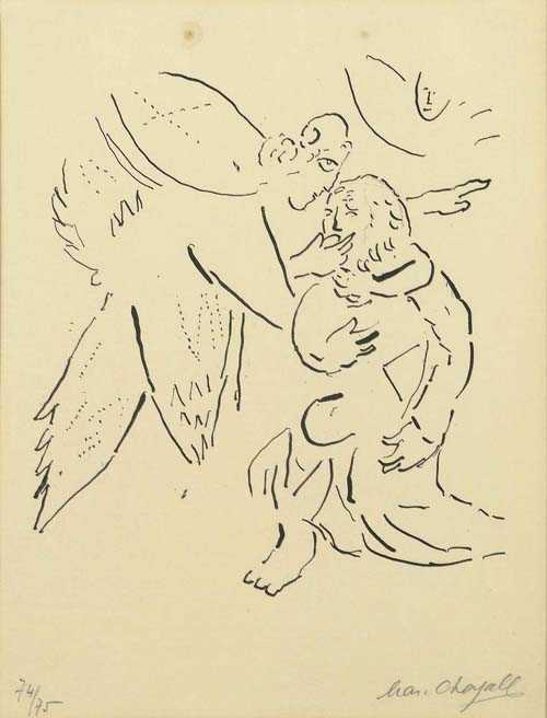 Appraisal: CHAGALL MARC From Verve Vol VIII Jesaiah divinely inspired Lithograph