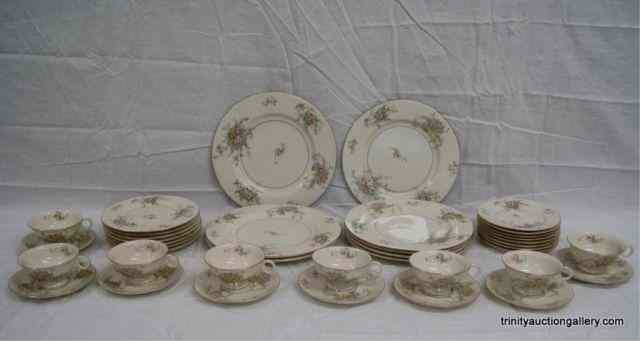 Appraisal: T Haviland China Apple Blossom Table Setting LotFrom the estate