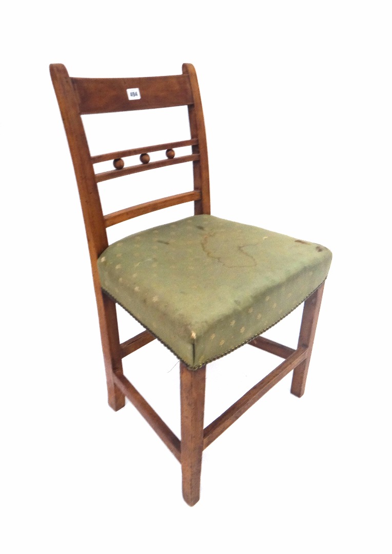 Appraisal: A set of four George III dining chairs with bar