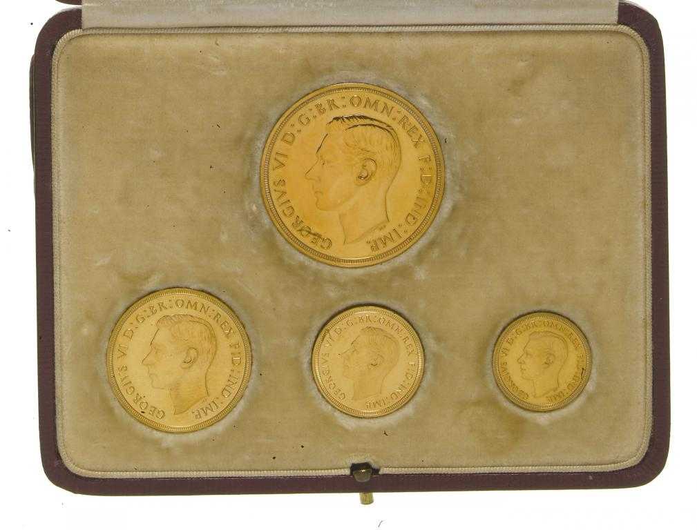 Appraisal: GEORGE VI PROOF FIVE POUNDS-HALF SOVEREIGN lightly polished aFDC case