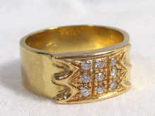 Appraisal: An carat gold diamond ring