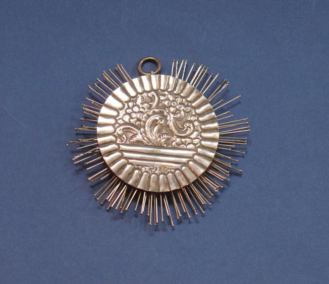 Appraisal: A VICTORIAN PIN CUSHION of circular form the body embossed