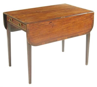 Appraisal: An early th century mahogany and line inlaid Pembroke table