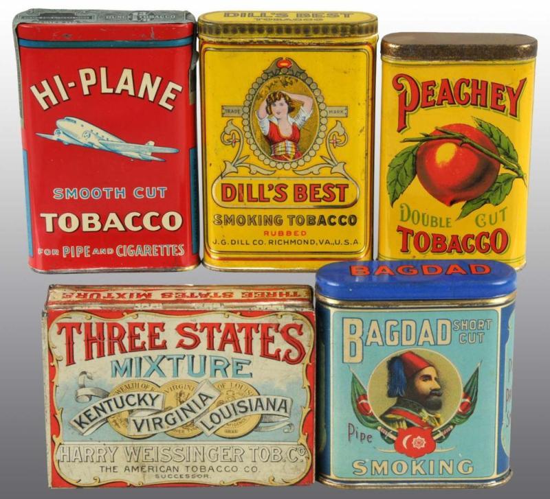 Appraisal: Lot of Tobacco Pocket Tins Description Includes four vertical and