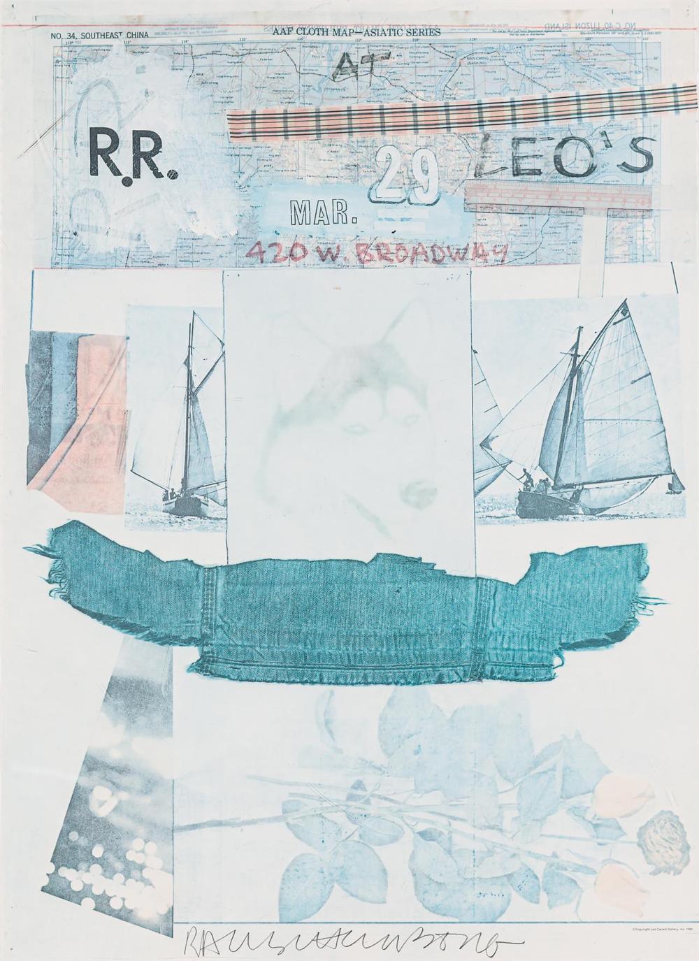 Appraisal: ROBERT RAUSCHENBERG American - Untitled R R at Leo's exhibition