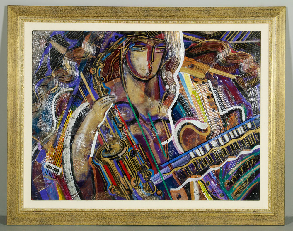 Appraisal: - Suljakov Abstract Musician O C Vadik Suljakov b abstract