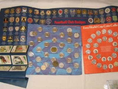 Appraisal: Four Esso football collections comprising club badges World Cup squad