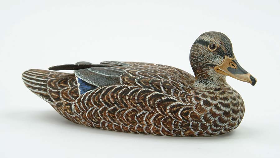 Appraisal: FINE CARVED AND PAINTED DUCK DECOY BY DOUGLAS BANE ST