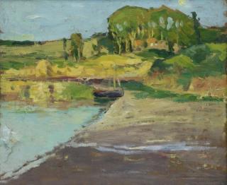 Appraisal: BROWNE George Elmer Oil on Board Low Tide Estate of