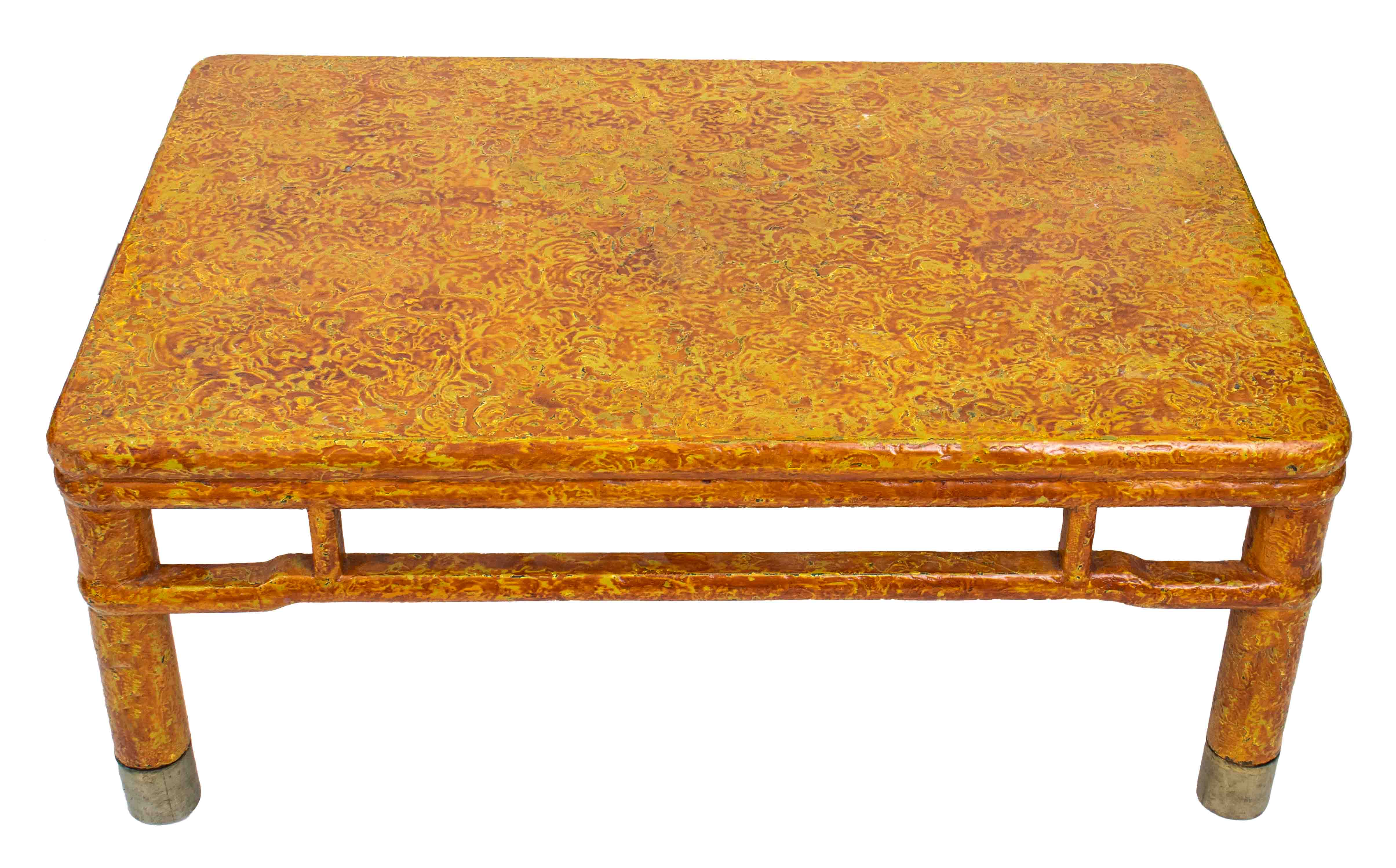 Appraisal: MODERN ASIAN FAUX FINISHED STYLE COFFEE TABLE Modern Asian style